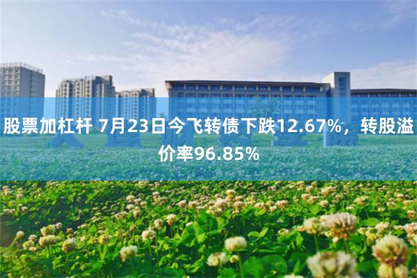 股票加杠杆 7月23日今飞转债下跌12.67%，转股溢价率96.85%