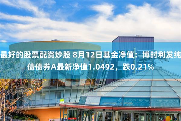 最好的股票配资炒股 8月12日基金净值：博时利发纯债债券A最新净值1.0492，跌0.21%